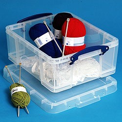 Really Useful Box 18L Container w/Snap Lid & Clip Lock Handle, (2 Pack) (Used)