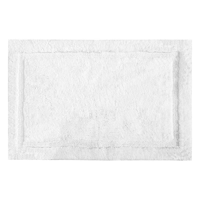 Grund Asheville Series 34 x 21 Inch Organic Cotton Non Slip Bathroom Rug, White