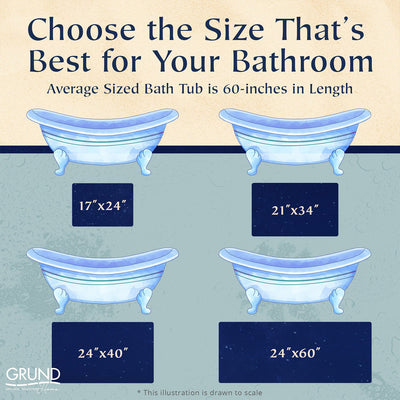 Grund Asheville Series 24 x 17" Organic Cotton Non Slip Bathroom Rug (Open Box)