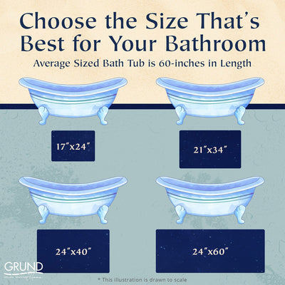 Grund Asheville Series 34 x 21" Organic Cotton Non Slip Bathroom Rug (Open Box)