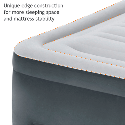 Intex High Rise Dura Beam Air Bed Mattress w/ Built-In Pump, Queen (3 Pack)