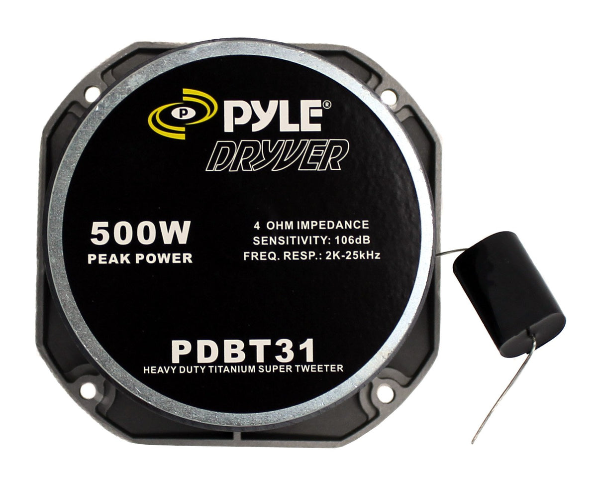 PYLE PDBT31 1.5 Inch 500 Watt 4-Ohm Titanium Super Car Audio Tweeter (16 Pack)