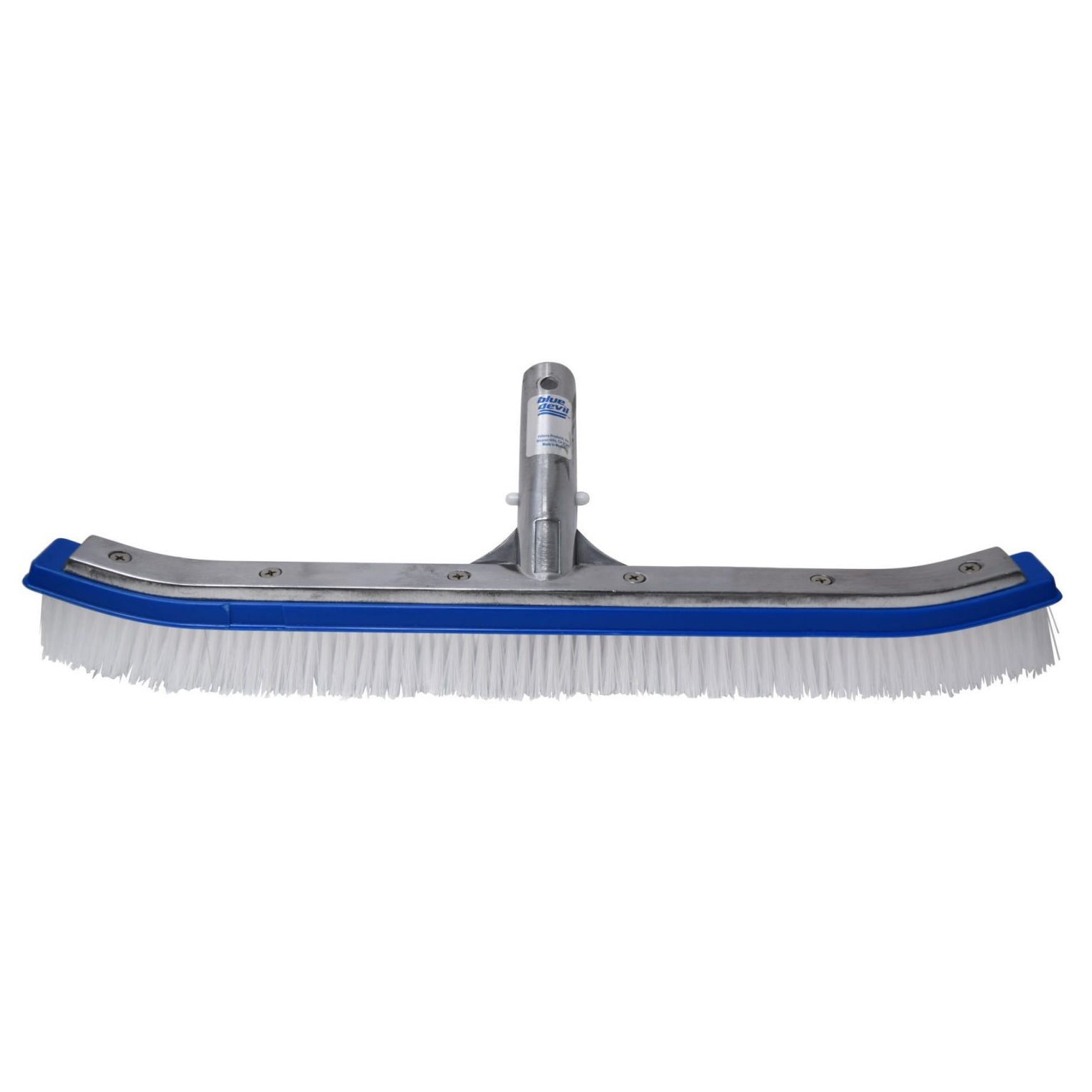 Blue Devil 18 Inch Pool Wall Cleaning Brush Head + 5 to 15 Foot Telescopic Pole