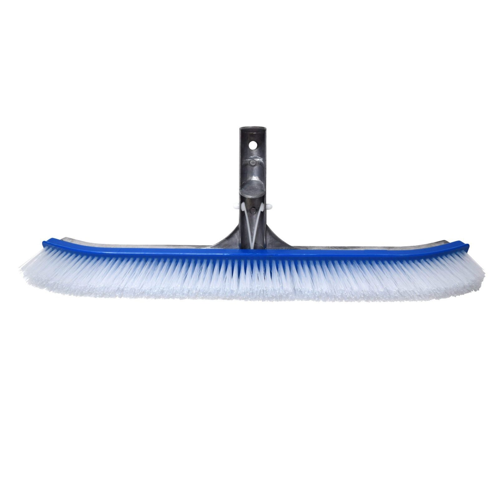 Blue Devil 18 Inch Pool Wall Cleaning Brush Head + 5 to 15 Foot Telescopic Pole