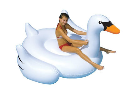 Swimline Giant Swan Inflatable Ride-On Swimming Pool Raft Float, White  (6 Pack) - VMInnovations