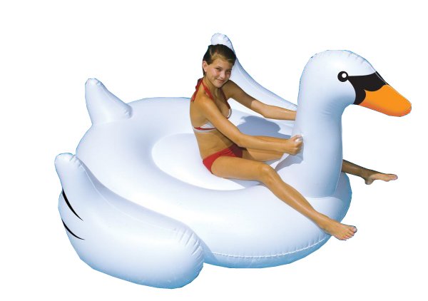 Swimline Giant Swan Inflatable Ride-On Swimming Pool Raft Float, White  (6 Pack) - VMInnovations