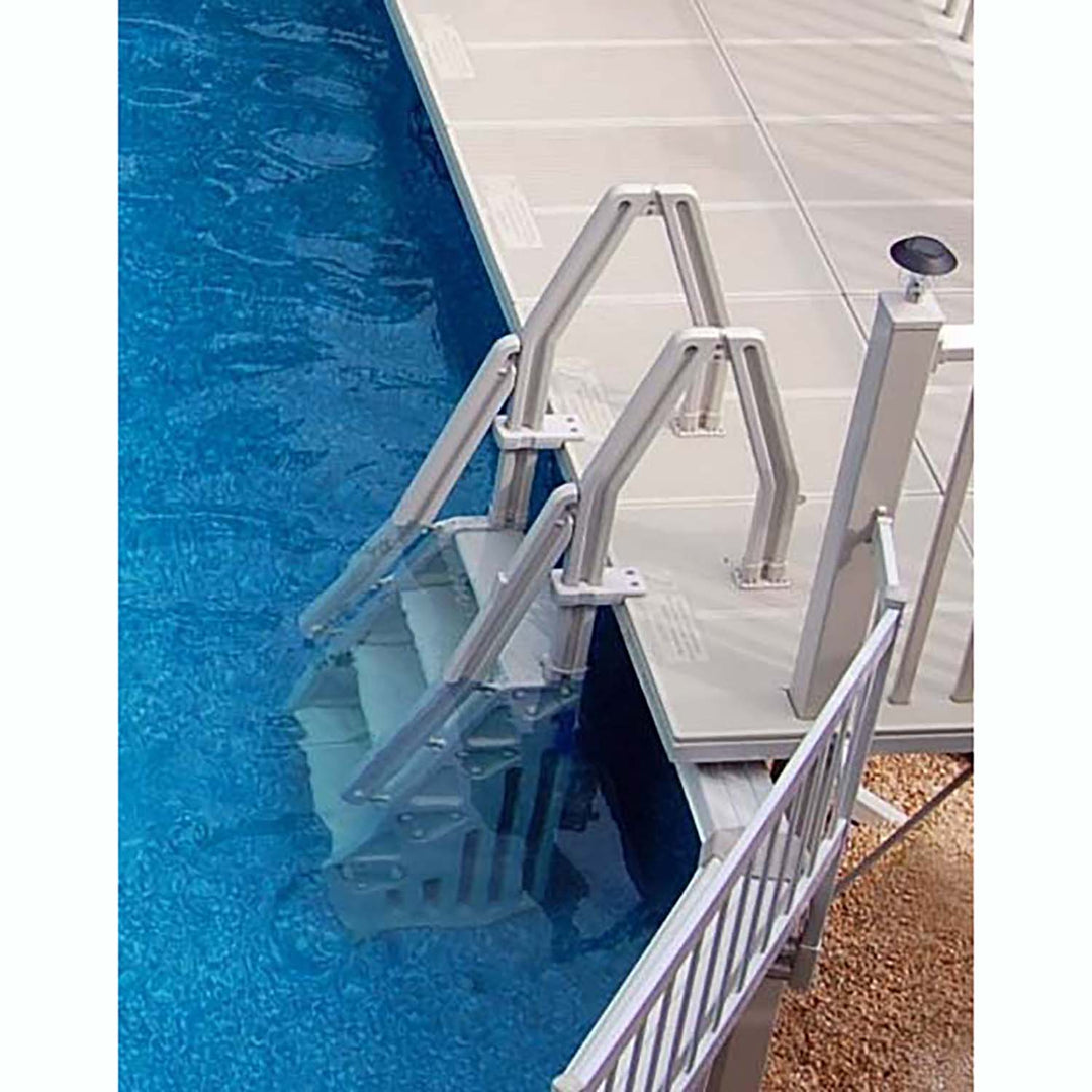 Vinyl Works Deluxe 46-60" Above Ground Pool Ladder, White (Open Box) (2 Pack)