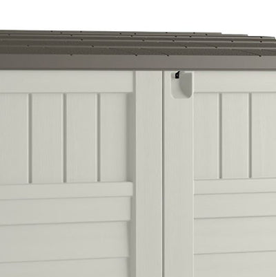 Suncast 3 Door Locking System Horizontal Storage Shed Stow Away, Ivory (3 Pack)