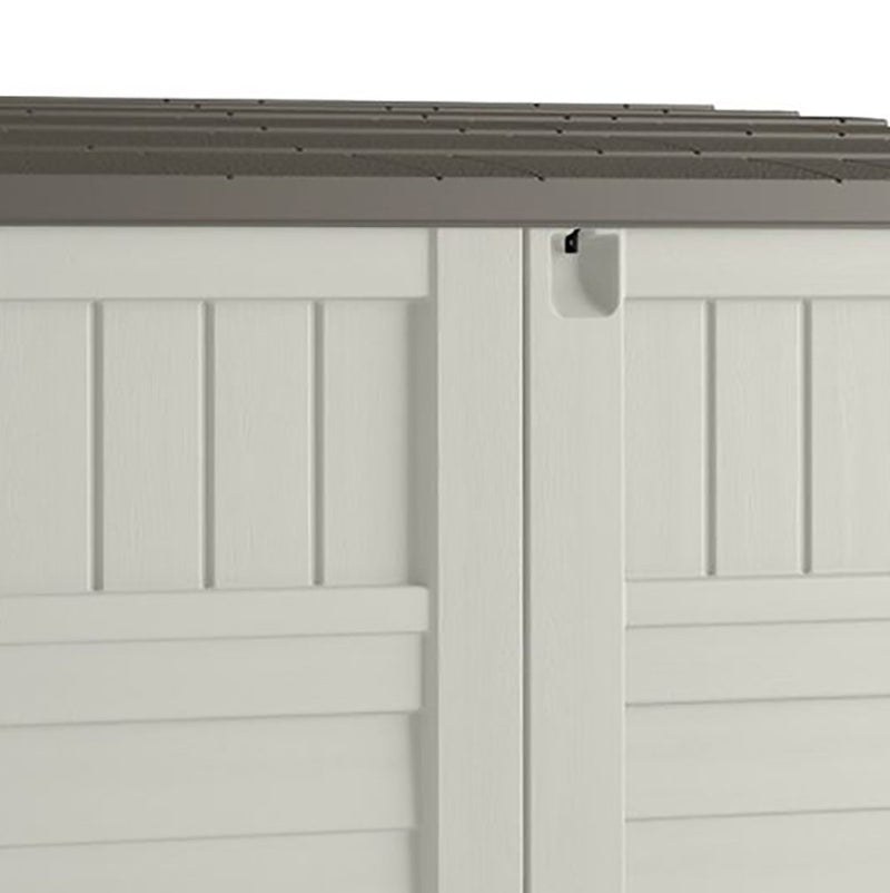 Suncast 3 Door Locking System Horizontal Storage Shed Stow Away, Ivory (3 Pack)