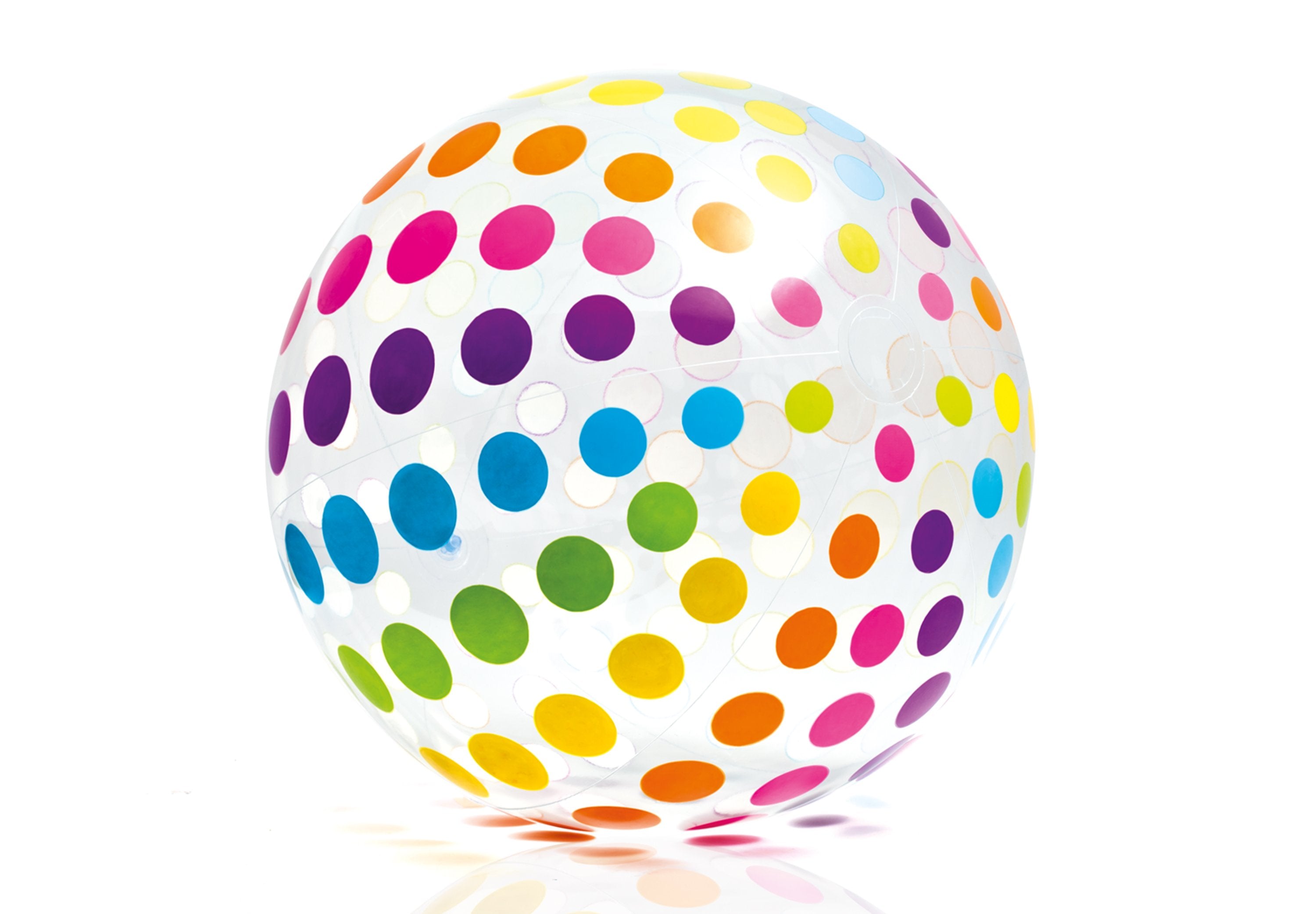 Intex Jumbo Inflatable Glossy Big Polka-Dot Colorful Giant Beach Ball (12 Pack)