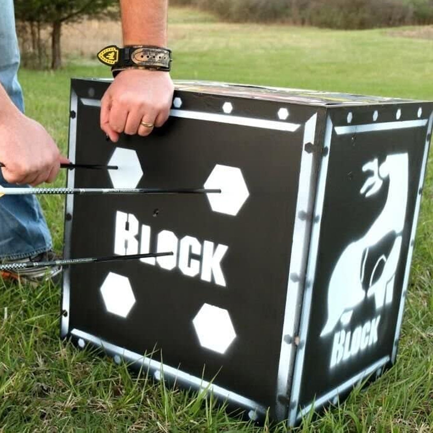 Field Logic B56105 BLOCK Vault Backyard Archery Hunting Bow and Arrow Box Target - VMInnovations