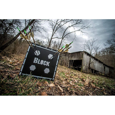 BLOCK XL 4 Sided High Density Core Vault Archery Arrow Target, Black (Used)