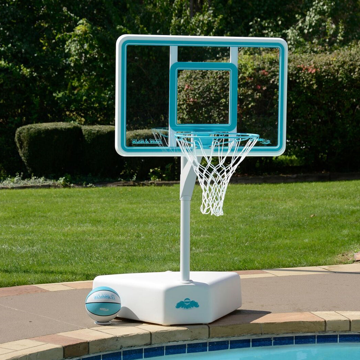 Dunn-Rite Splash & Shoot Basketball Hoop & ProVolly Swimming Pool Volleyball Set