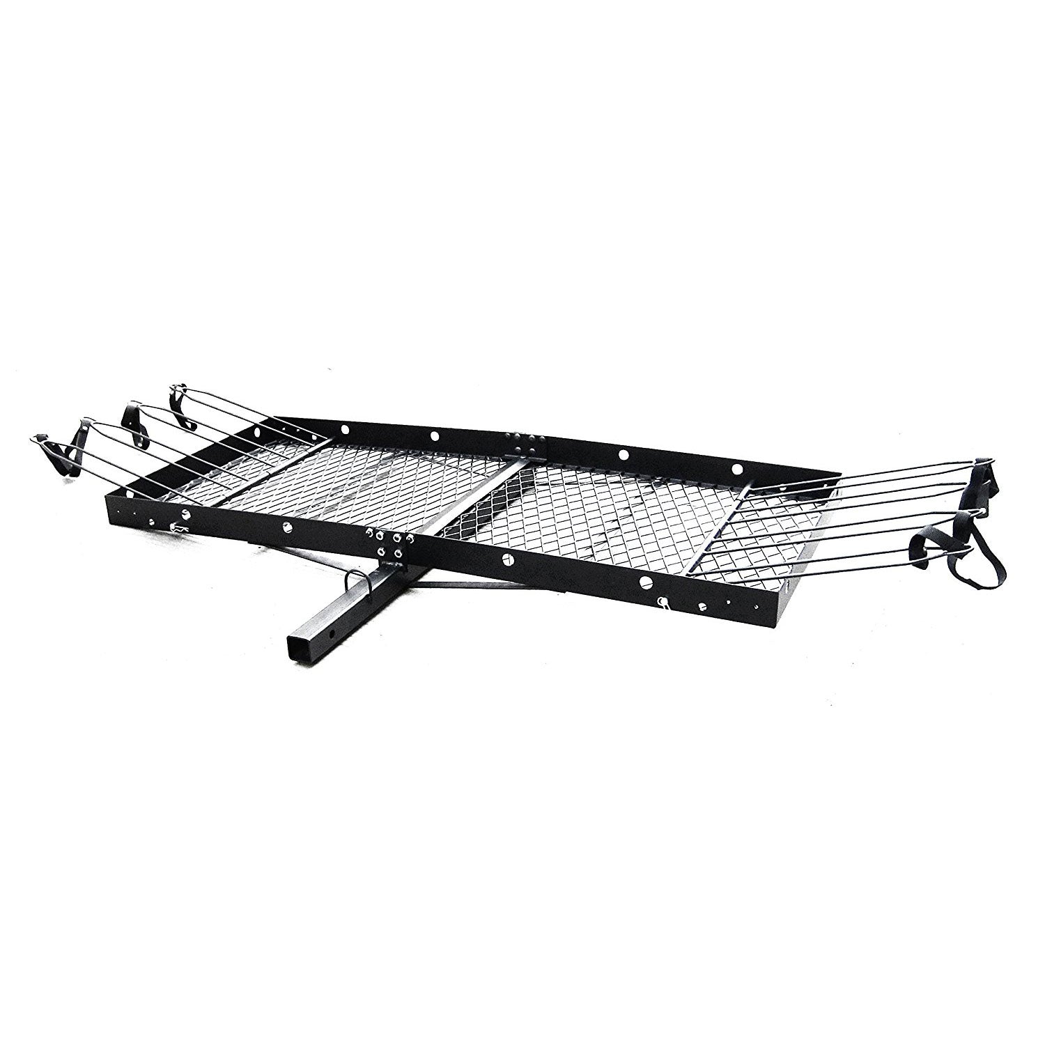 Tow Tuff 62" Steel Cargo Carrier Trailer for Car or Truck w/ Bike Rack (2 Pack)