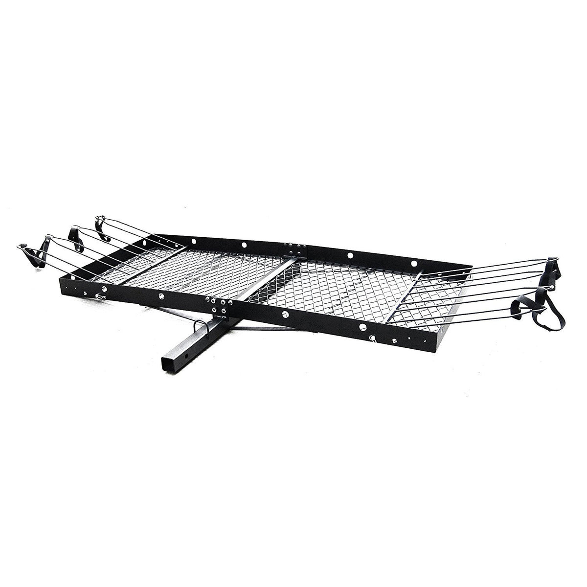 Tow Tuff 62" Steel Cargo Carrier Trailer for Car or Truck w/ Bike Rack (2 Pack)