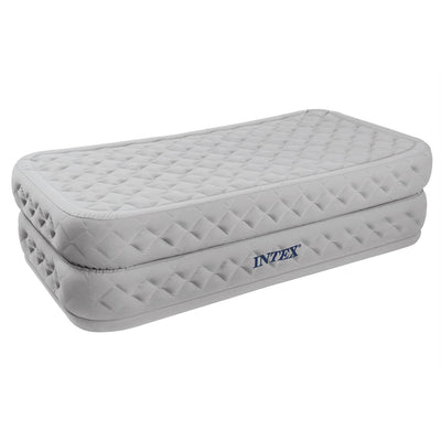 INTEX Twin Supreme Air Flow Bed Raised Airbed Mattress & Built-In Pump(Open Box)