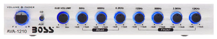 Boss AVA-1210 7-Band Car Stereo Equalizer Preamp Amplifier Audio EQ (2 Pack)