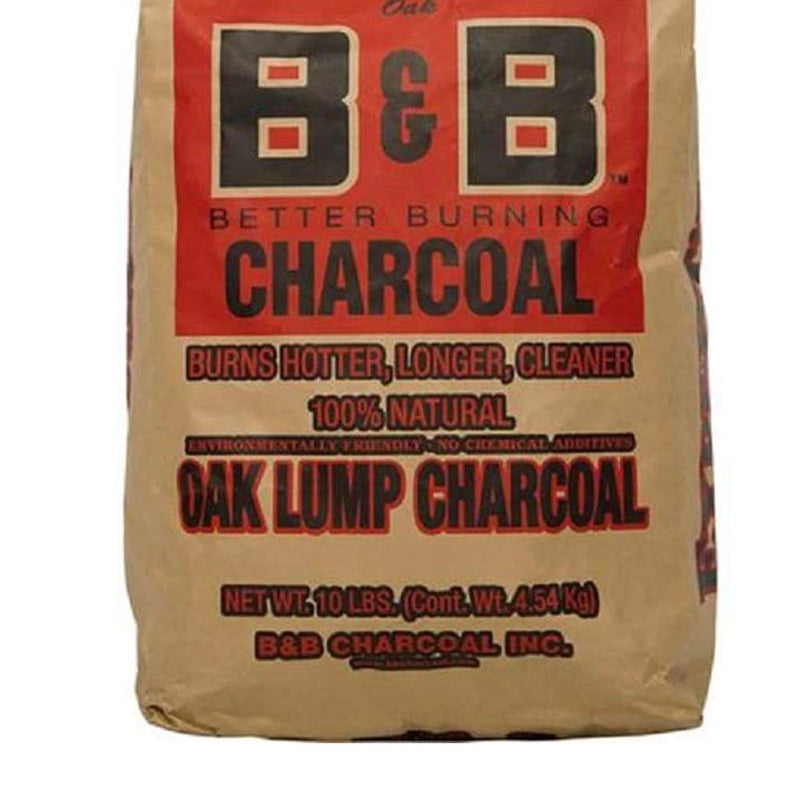 B&B Charcoal Signature Low Smoke Oak Lump Grilling Charcoal, 10 Pounds (3 Pack)