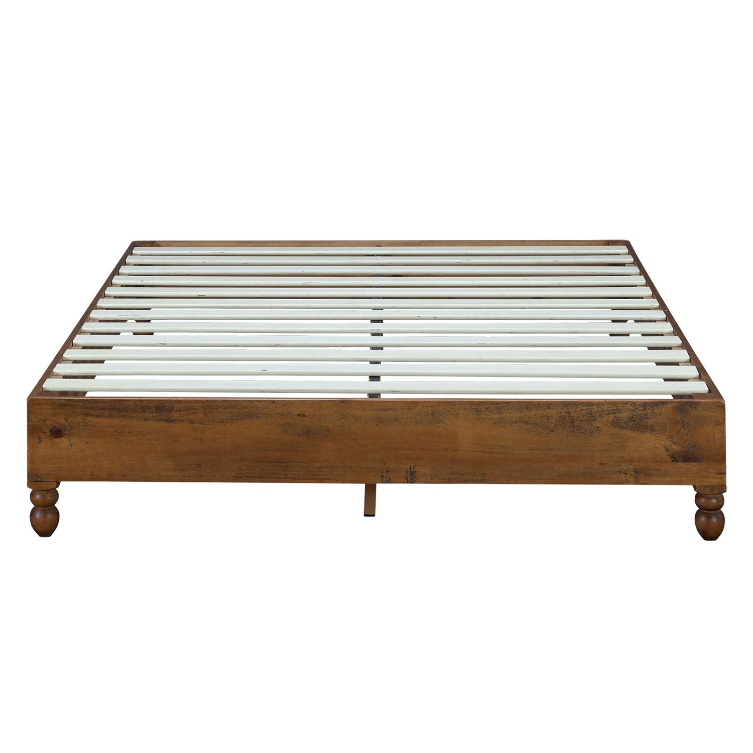 MUSEHOMEINC 12 Inch Solid Pine Wood Platform Bed Frame with Wooden Slats (Used) - VMInnovations