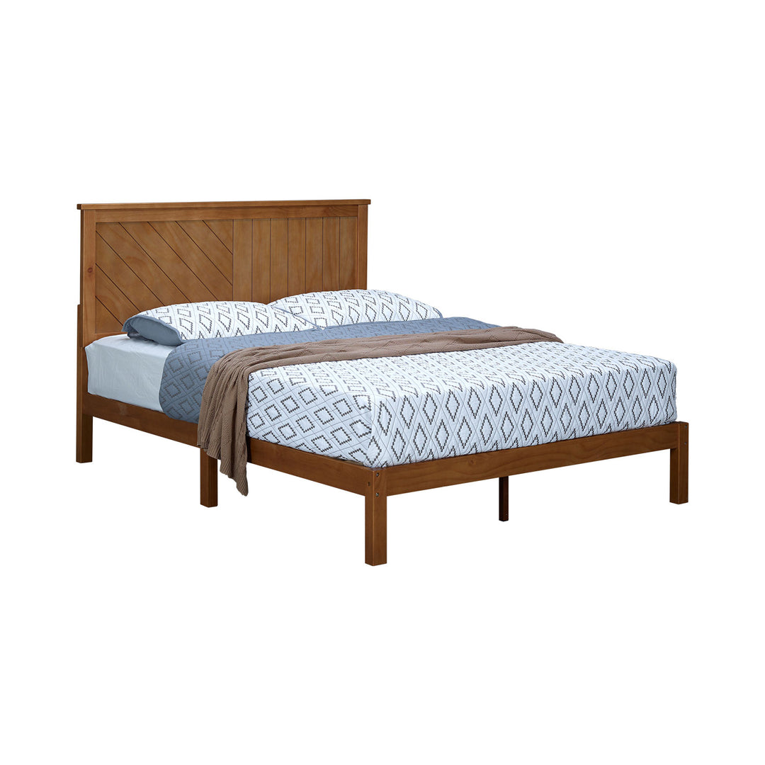 MUSEHOMEINC 12" Solid Wood Platform Bed Frame w/ Wooden Slats, (Used)