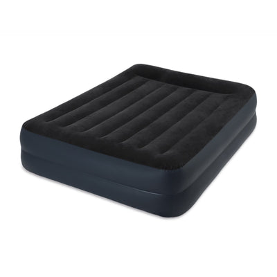 Intex Raised Fiber Tech Air Mattress Bed with Built In Pump, Queen (4 Pack)