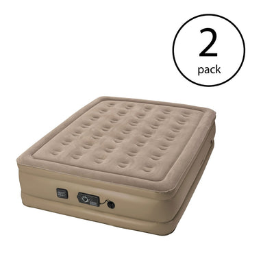 InstaBed Raised Queen Air Bed Mattress with Never Flat Air Pump 840017 (2 Pack)