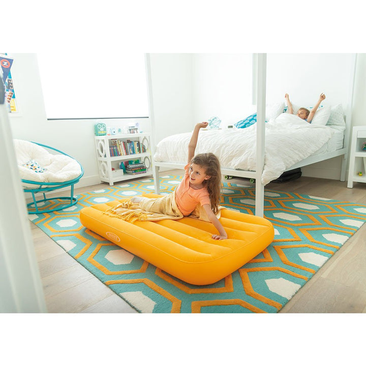 Intex Cozy Kidz Bright & Fun-Colored Inflatable Air Bed w/ Carry Bag (2 Pack)