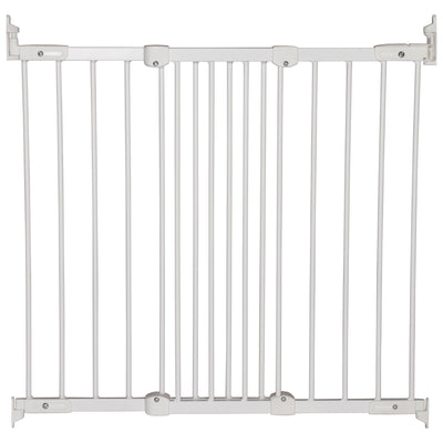 BabyDan FlexiFit Metal 42 Inch Wall Mounted Baby Safety Gate, White (Used)