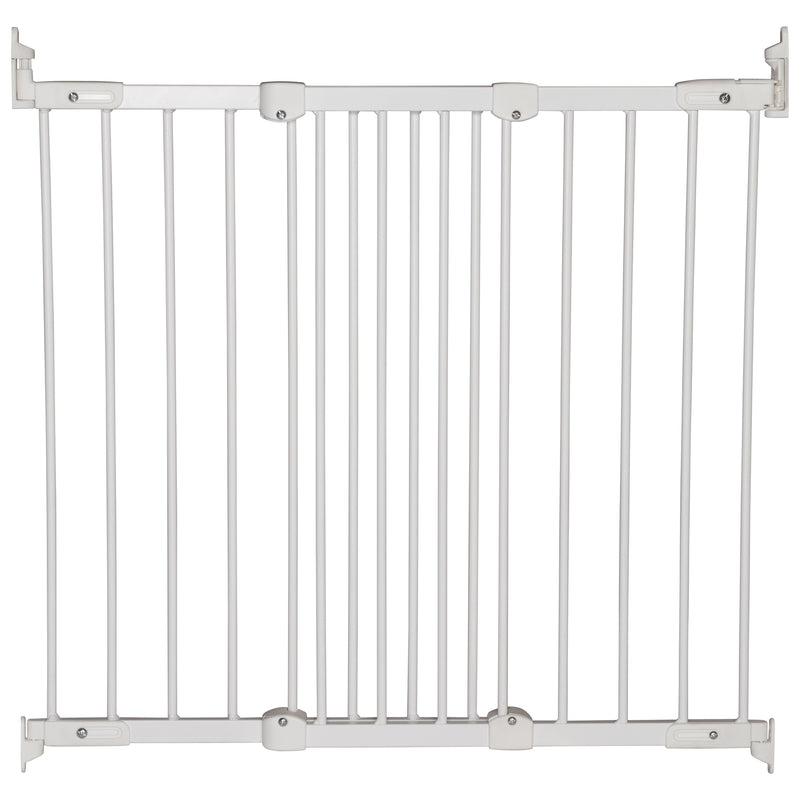 BabyDan FlexiFit Metal 42 Inch Wall Mounted Baby Safety Gate, White (Open Box)