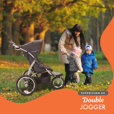 Baby Trend Expedition EX Swivel Travel Jogging Double Baby Stroller, Griffin - VMInnovations
