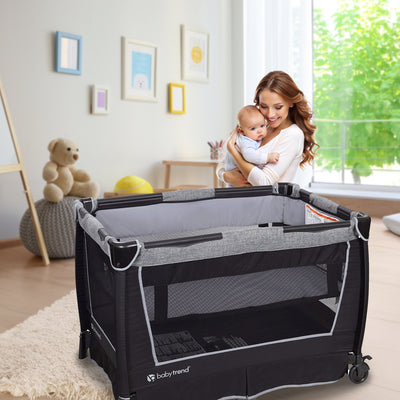 Baby Trend Retreat Twin Nursery Center w/ 2 Bassinets & Changing Table (Used) - VMInnovations