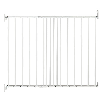 BabyDan MultiDan Wall Mount 24.6-42 Inch Doorway Safety Baby Gate, White Metal - VMInnovations