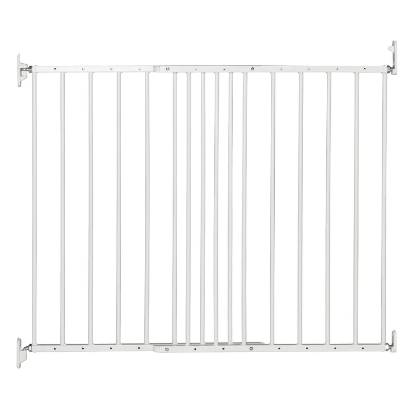 BabyDan Wall Mount 24.6-42 Inch Safety Baby Gate, White Metal(Open Box) (2 Pack)