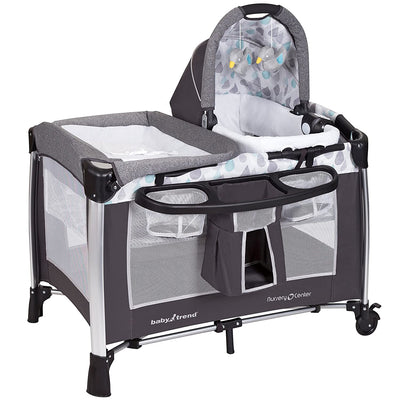 Baby Trend GoLite ELX Portable Deluxe Infant Play Nursery Center, Drip Drop Blue - VMInnovations