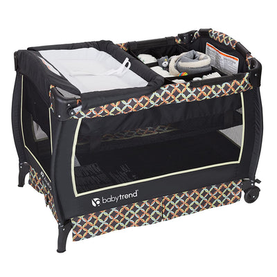Baby Trend Unisex Deluxe Infant Twin Play Nursery Center, Circle Tech (Open Box)