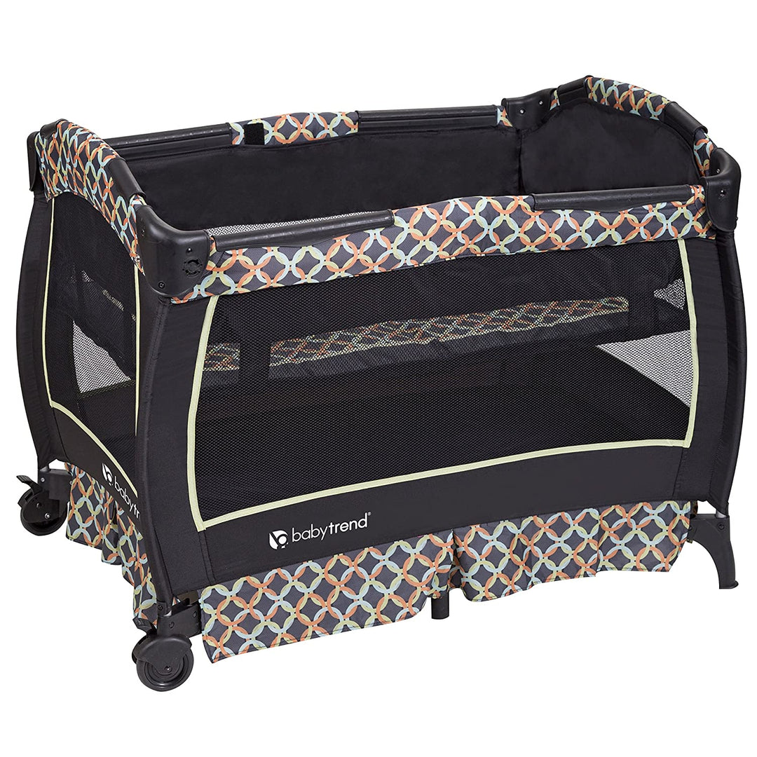 Baby Trend Unisex Portable Deluxe Infant Twin Play Nursery Center, Circle Tech