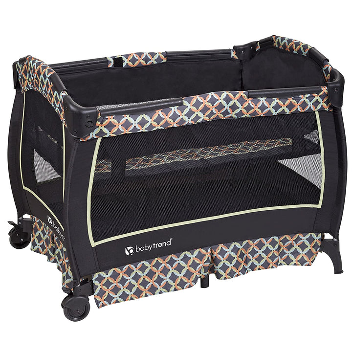 Baby Trend Unisex Portable Deluxe Infant Twin Play Nursery Center, Circle Tech