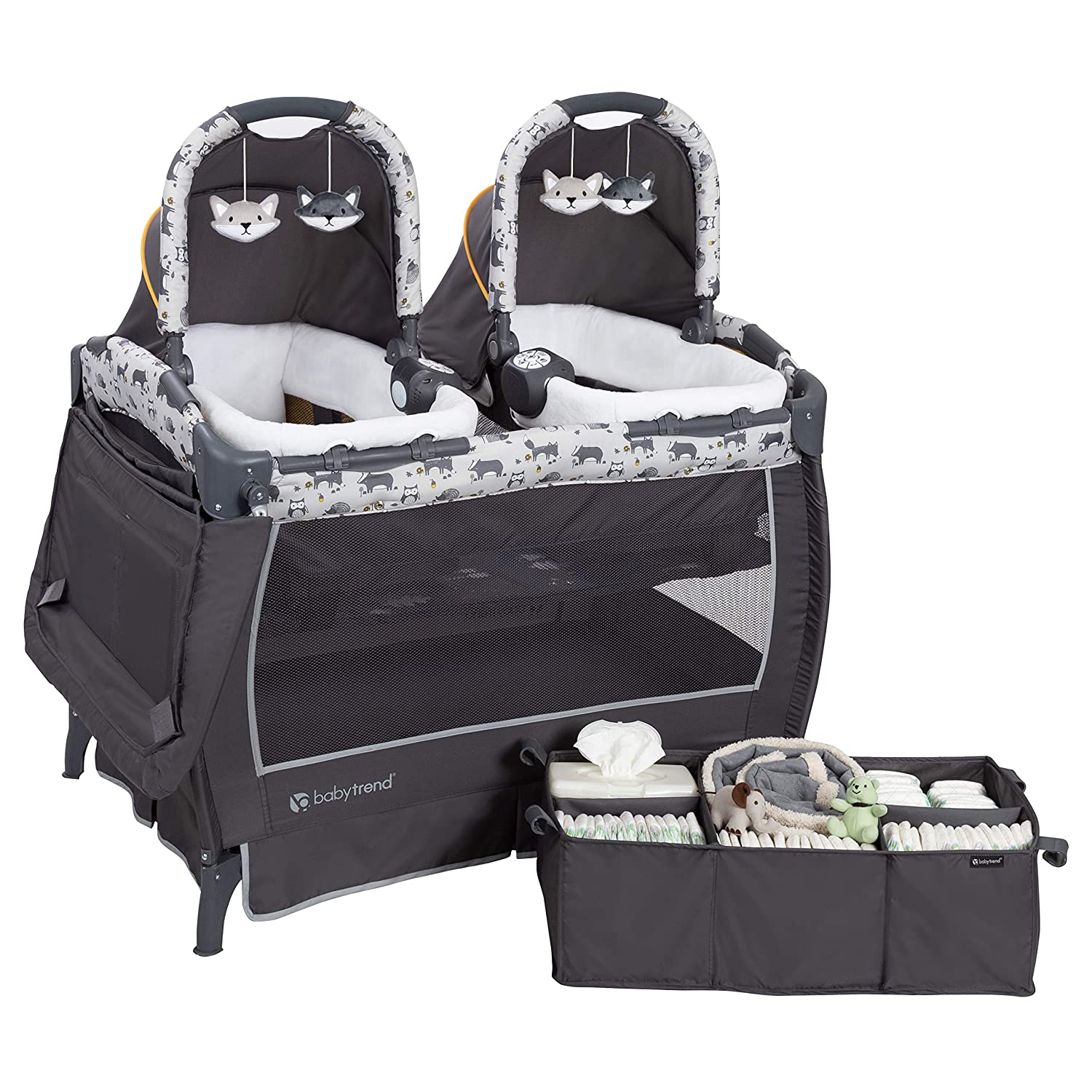 Baby Trend Unisex Deluxe Infant Twin Nursery Center, Goodnight Forest (Used)
