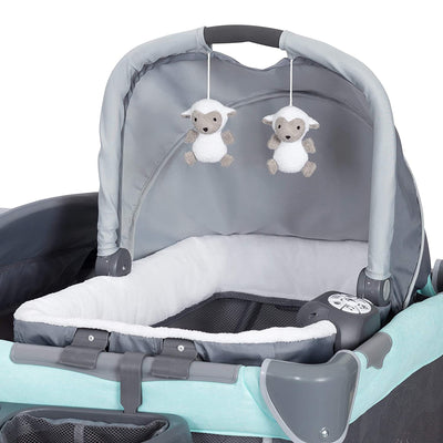 Baby Trend Retreat Portable Nursery Center w/ Bassinet & Changing Table, Mint
