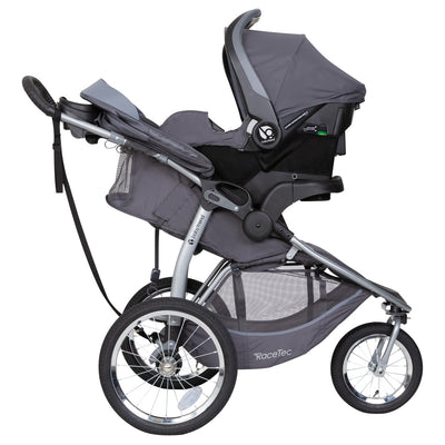 Baby Trend Race Tec Infant Baby Jogger Stroller Travel System, Gray (Open Box)