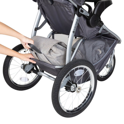 Baby Trend Race Tec Infant Baby Jogger Stroller Travel System, Gray (Open Box)
