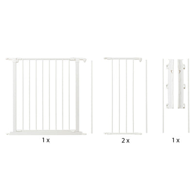 BabyDan Flex Medium Adjustable 35-58 Inch Wall Mounted Baby Gate, White