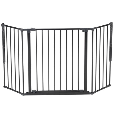 BabyDan Flex Medium 35-58 Inch Wall Mounted Baby Safety Gate, Black (Open Box)