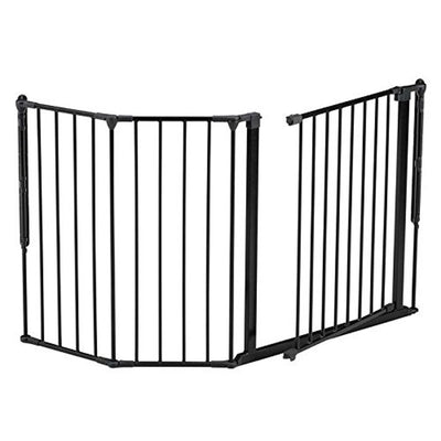 BabyDan Flex Medium 35-58 Inch Wall Mounted Baby Safety Gate, Black (Open Box)