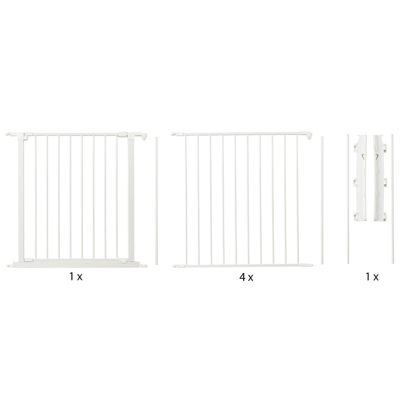 BabyDan Flex XXL Room Divider 35-138 Inch Baby Safety Gate, White (Used)
