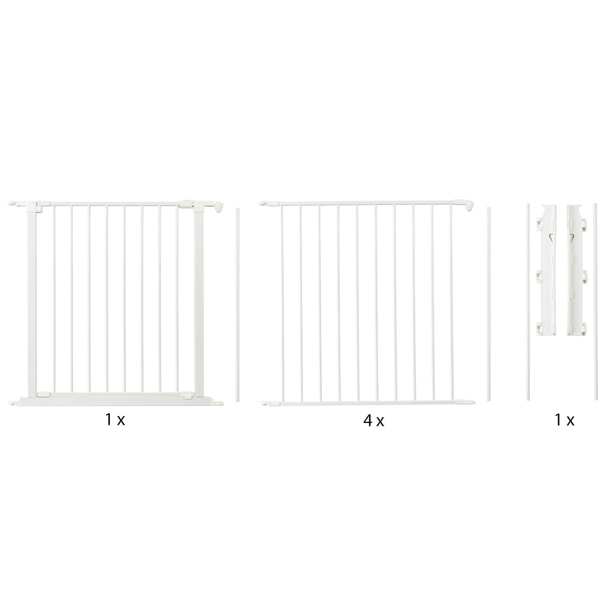 BabyDan Flex XXL Room Divider Adjustable 35-138 Inch Baby Safety Gate, White