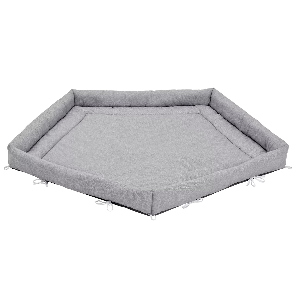 Scandinavian Pet Park-A-Kid 5-Sided Wide Metal Flex Playpen with Mat, White - VMInnovations