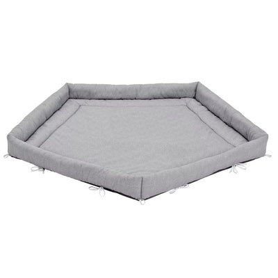 Scandinavian Pet Park-A-Kid 5-Sided Wide Metal Flex Playpen with Mat, White - VMInnovations