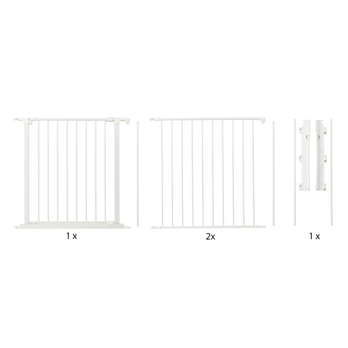 BabyDan Flex 35.4-87.8 Large Size Metal Safety Baby Gate & Room Divider, White