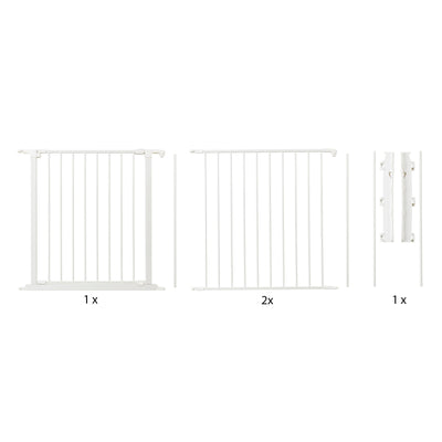 BabyDan Flex 35.4-87.8 Large Size Metal Safety Baby Gate & Room Divider, White